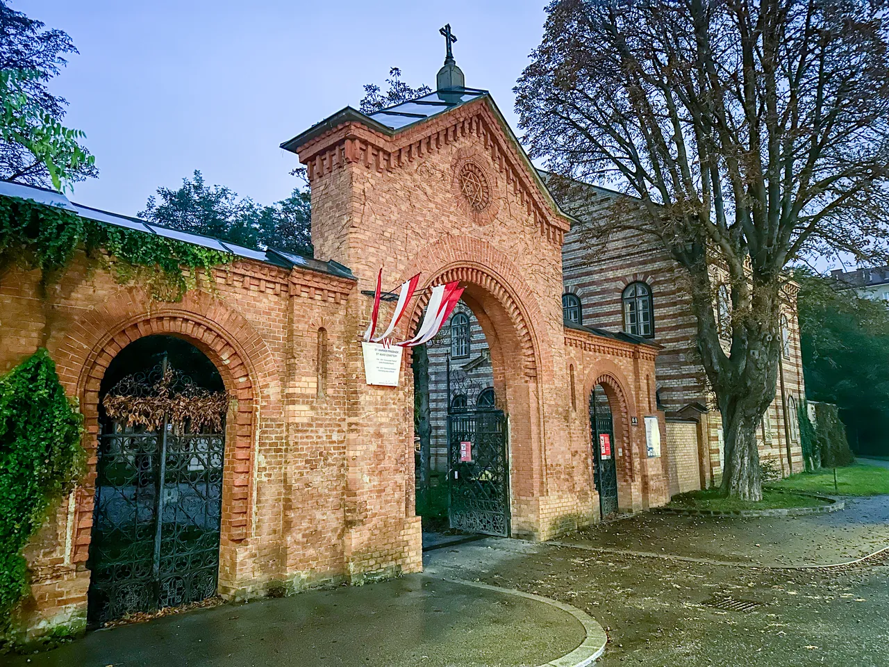 Entrance gate of St. Marx Cemetery in Vienna