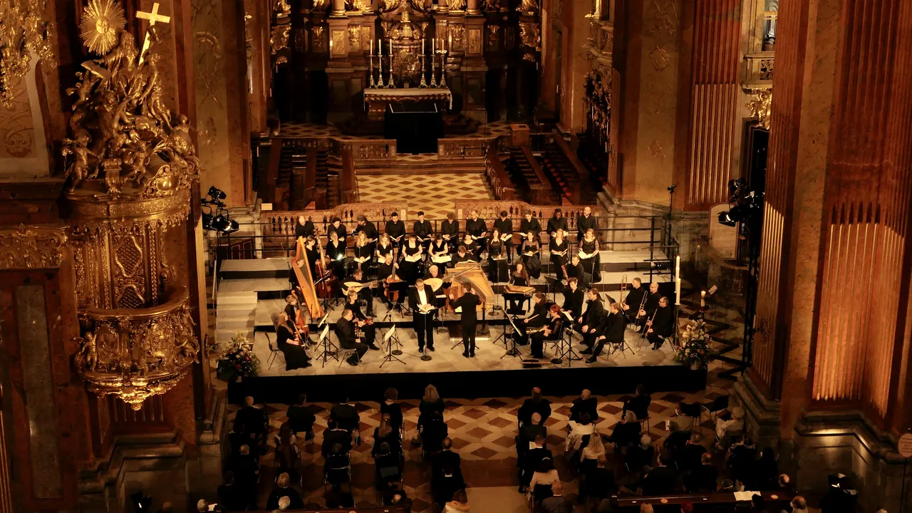 Concentus Musicus Wien and Ensemble Aedes at the concert on 21 May 2021 in the abbey church of Melk
